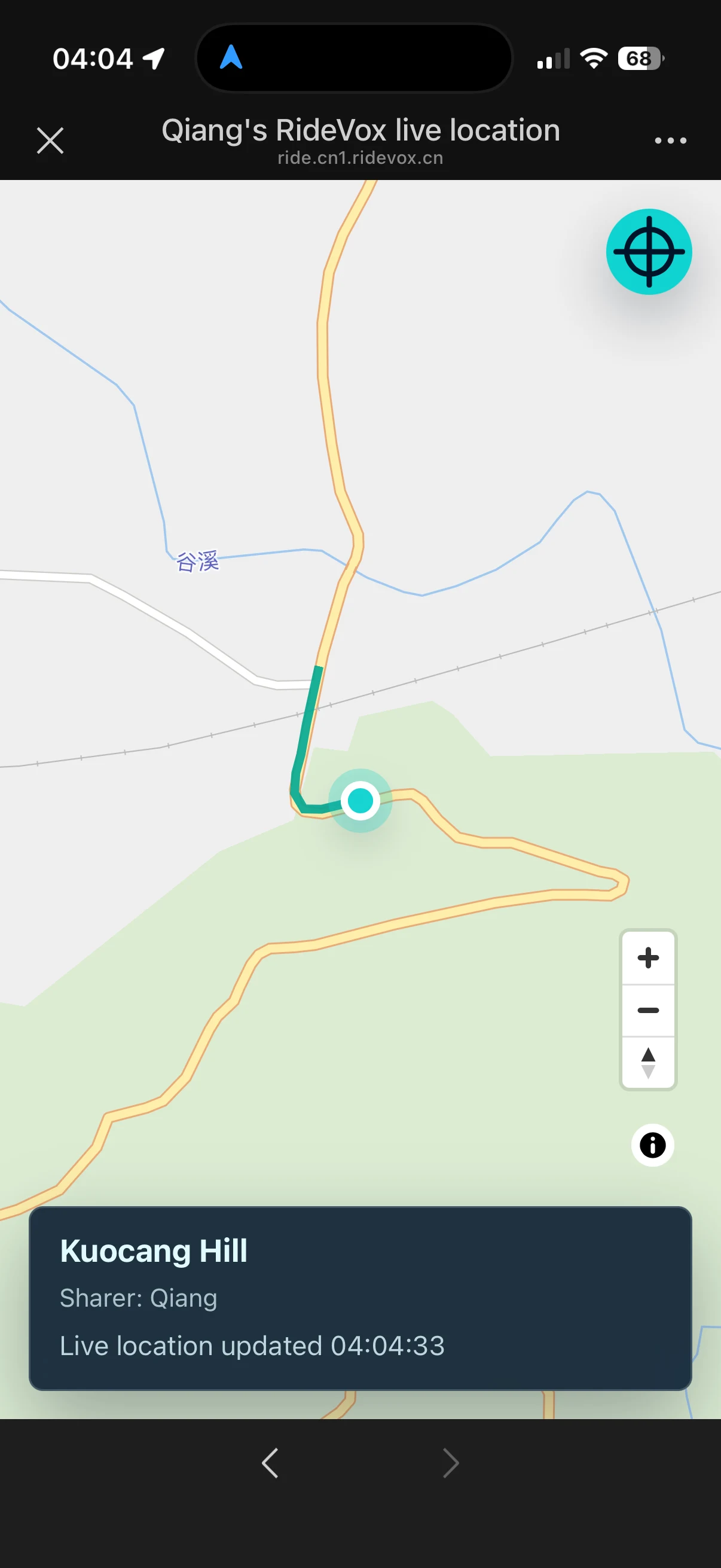 Live location web page