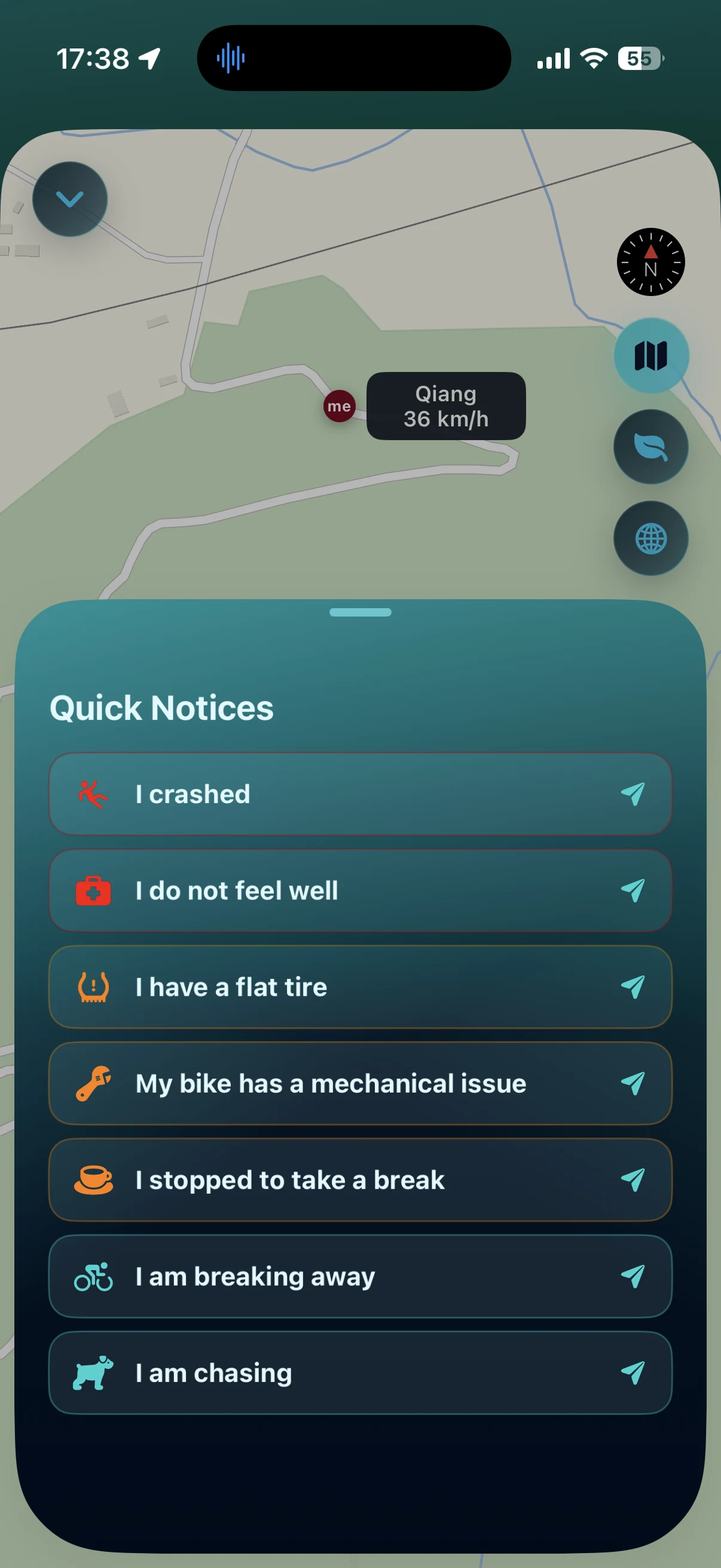 Quick notification screen